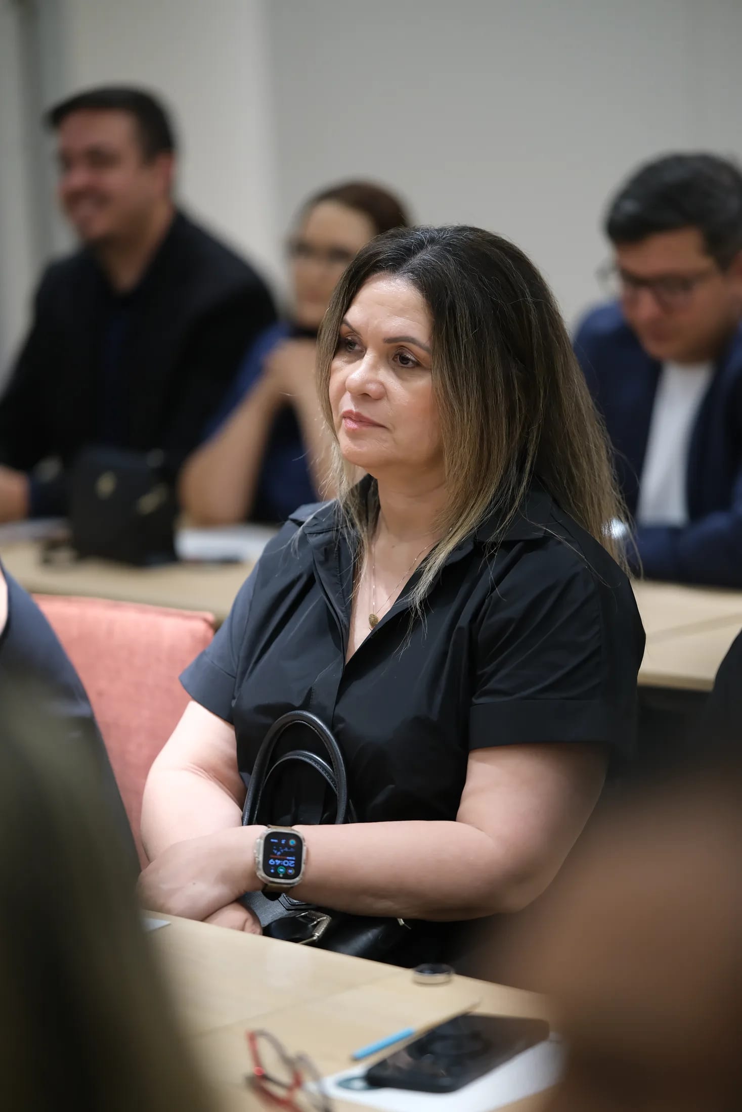 Participante durante um momento de aprendizagem e conversa